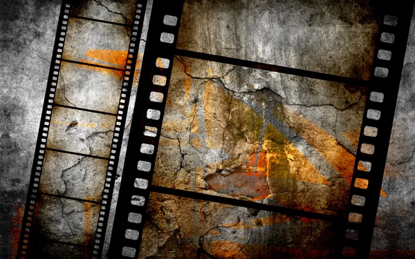 Ретро гранж-фон с полосками фильм — стоковое фото